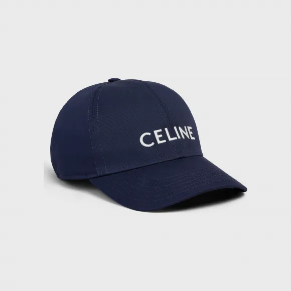 思琳/Celine 男士 CELINE棉质棒球帽 - 海军蓝 2AUS9242N.07MR