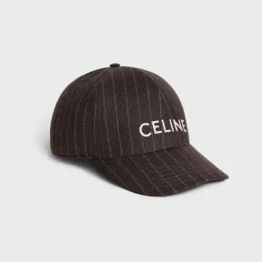 思琳/Celine 条纹法兰绒棒球帽 2AUS9903E.18MC