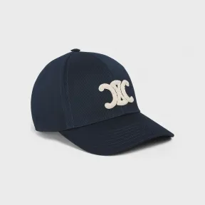 思琳/Celine 女士 棉质TRIOMPHE棒球帽 - 海军蓝 2AUT4746P.07MR