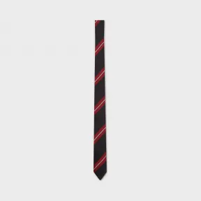 思琳/Celine 女士 大号英国俱乐部条纹羊毛真丝混纺尖头细领带 2AV41147G.38RW