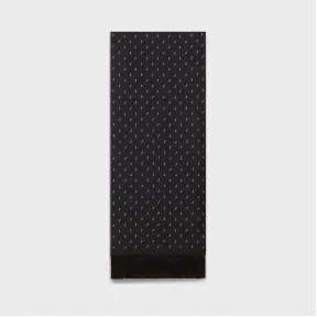 思琳/Celine 男士 八分音符印花真丝斜纹绸经典长款围巾 2AW00061E.38AW