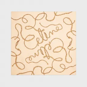 思琳/Celine 女士  CHAIN斜纹桑蚕丝方巾 2AW90245V.01VA.TU
