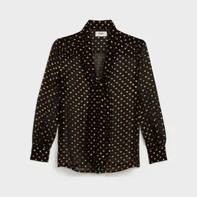 思琳/Celine 女士 V领系结小花薄纱短衫 2B013020D.38NG