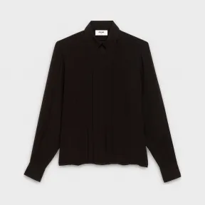 思琳/Celine 女士 真丝乔其纱打褶短衫 2B016856C.38NO