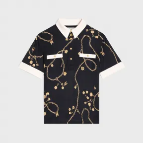 思琳/Celine 女士 桑蚕丝针织POLO衫 2B832468U.96NL.34