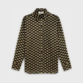 思琳/Celine 女士 提花真丝切线“Triumph”图案药店领宽松衬衫 2C008805F.38NG