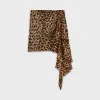 思琳/Celine 女士 豹纹印花真丝锦纶混纺“围巾”细节短裙 2J065005F.19LE