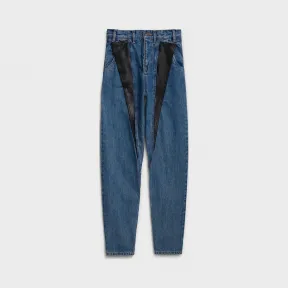 思琳/Celine 女士 饰皮革担干牛仔萝卜裤 2N049789D.07IP