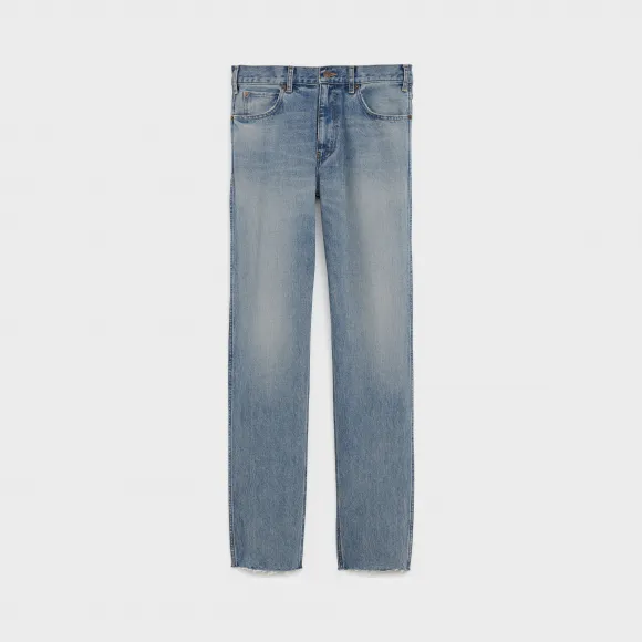 思琳/Celine 男士 毛边修身牛仔裤 2N103635E.07VS