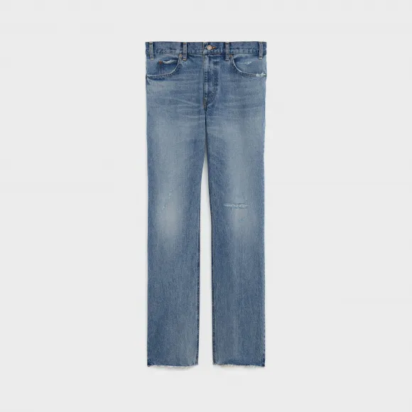 思琳/Celine 男士 中腰合身牛仔裤 2N124635E.07AE