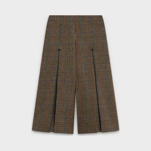 思琳/Celine 女士 羊毛粗花呢缩褶短裙裤 2P251555F.07BL