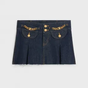 思琳/Celine RINSED水洗色迷你牛仔裙 2S294799U.07IN