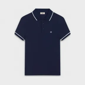 思琳/Celine 男士 棉质网眼“triomphe”标志经典polo衫 2X136043F.07DO
