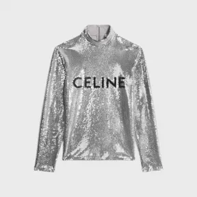 思琳/Celine 男士 刺绣棉质平纹针织高领衫 2X34A671Q.36SB.L