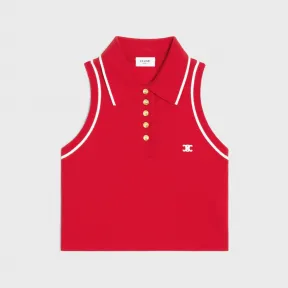 思琳/Celine 女士 TRIOMPHE棉质珠地网眼面料短款POLO衫 2X74D626U.27OW.L