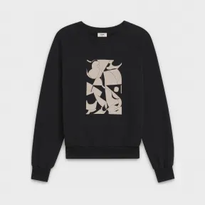 思琳/Celine 女士 “artwork”印花绒布圆领经典运动衫 2Y069199H.38AW