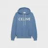 思琳/Celine 女士 CELINE棉质抓毛宽松连帽衫 - 蓝色 / 米白色 2Y369670Q.07BW