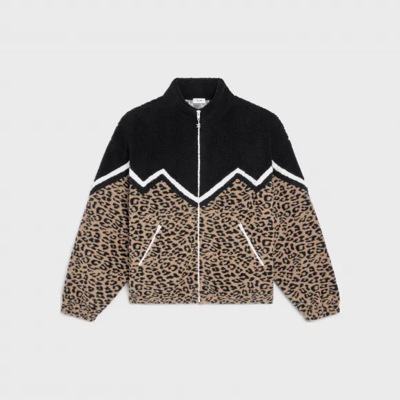 思琳/Celine 男士 双材质卫衣 / Fleece-Beige / 黑色 2Y579698M.02BL