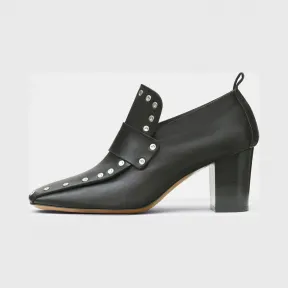 思琳/Celine  Soft Moccasin Nappa小羊皮高跟拖鞋 322703NSMC.38NO