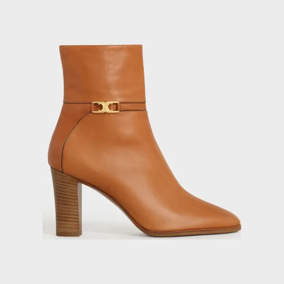 思琳/Celine 女士 Claude 小牛皮踝靴 - 棕褐色 336543190C.04LU