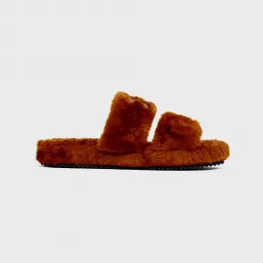 思琳/Celine FUR SLIDES TRIOMPHE羊毛革露趾拖鞋 343553563C.27RU