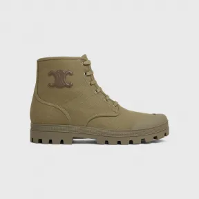 思琳/Celine 男士 帆布Patapans系带靴 - 军绿色 344292198C.31GR