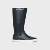 思琳/Celine 女士 天然橡胶LES BOTTES DE PONT CELINE平底中筒靴 - 海蓝色 345797001C.07NY