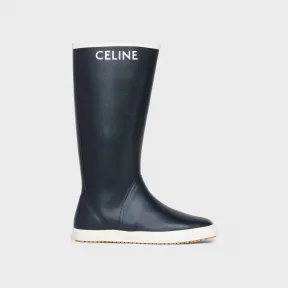 思琳/Celine 女士 天然橡胶LES BOTTES DE PONT CELINE平底中筒靴 - 海蓝色 345797001C.07NY