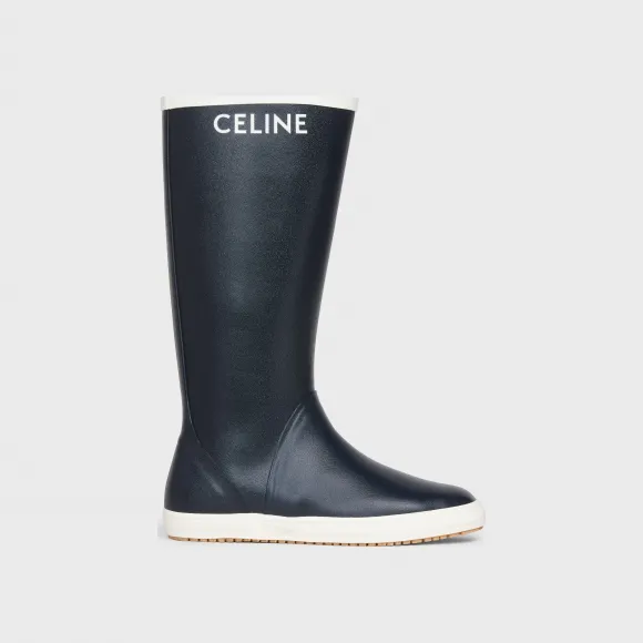 思琳/Celine LES BOTTES DE PONT CELINE天然橡胶平底中筒靴 345797001C.07NY.35