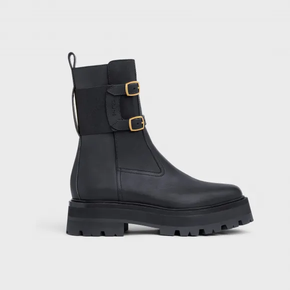 思琳/Celine 女士  BULKY BUCKLED牛皮革中筒靴 346513607C.38NO.35