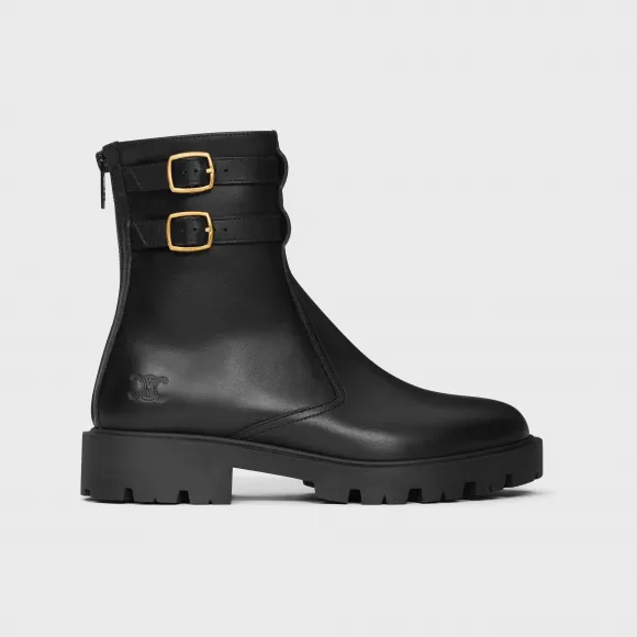 思琳/Celine MARGARET双搭扣牛皮革拉链靴 356723554C.38NO