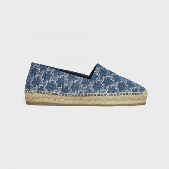 思琳/Celine LES ESPADRILLES TRIOMPHE印花牛仔布渔夫鞋 358322309C.07SJ