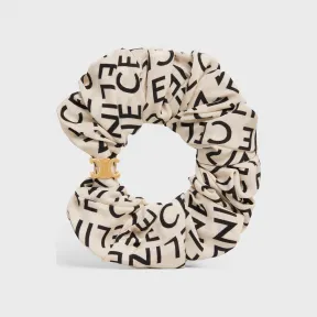 思琳/Celine CELINE标志金色饰面黄铜和白色桑蚕丝发带 460AF2SIB.35OH.TU