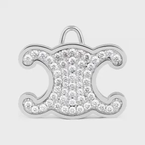 思琳/Celine 女士 TRIOMPHE铑银色饰面黄铜和水晶发饰 460MC6BSZ.36SI