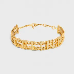 思琳/Celine 女士  GOURMETTE金色饰面黄铜手链 460MK6BRA.35OR.TU