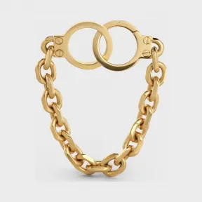 思琳/Celine 女士 Chaîne Triomphe 小号镀金handcuff 手环 46Q556SIV.35OR