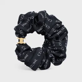 思琳/Celine 女士 CELINE RAYURE金色饰面黄铜和白色桑蚕丝CELINE字样发带 - 金色 / 纯白色 46Y352SIB.35OH