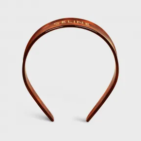 思琳/Celine CELINE深玳瑁色醋酸酯和金色饰面黄铜头带 46Y376CEA.19AG