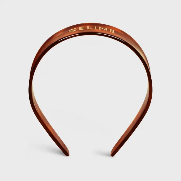 思琳/Celine CELINE深玳瑁色醋酸酯和金色饰面黄铜头带 46Y376CEA.19AG