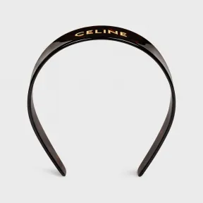 思琳/Celine 女士 CELINE金色玳瑁色醋酯纤维和金色饰面黄铜头带 - 金黄玳瑁色 / 金色 46Y376CEA.19LG