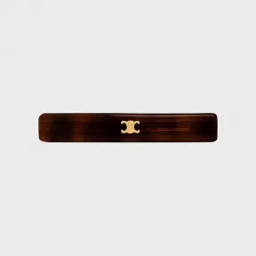 思琳/Celine CELINE Triomphe金色饰面黄铜、深玳瑁色醋酸酯和铁合金发夹 46Y836SBA.19AG