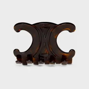 思琳/Celine CELINE Triomphe大号醋酸酯和铁合金爪式发夹 46Y856CST.19DT