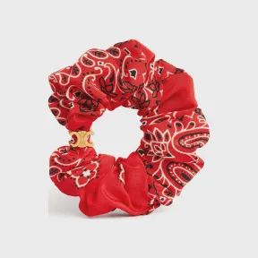 思琳/Celine CELINE Americana Bandana金色饰面黄铜和红色桑蚕丝发带 46Z222SIB.35RO.TU