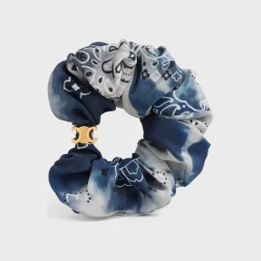 思琳/Celine 女士 金色黄铜及海蓝色真丝Scrunchy Celine紮染Americana手链发圈 - 金色 / 海蓝色 46Z232SIB.07GN