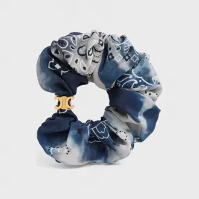 思琳/Celine CELINE Americana Bandana金色饰面黄铜和海军蓝桑蚕丝扎染发带 46Z232SIB.07GN.TU