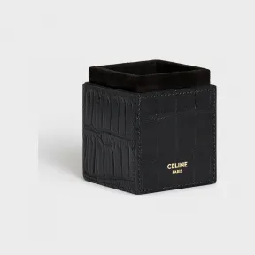 思琳/Celine 女士 鳄鱼皮软香水盒，可装1瓶100毫升香水 - 黝黑色 4M0234ABA.38NO
