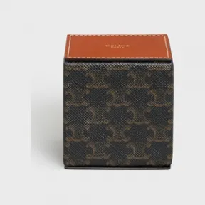 思琳/Celine 女士 Triomphe帆布及天然小牛皮方形纸镇 - 黄褐色 4M0282ABL.04LU