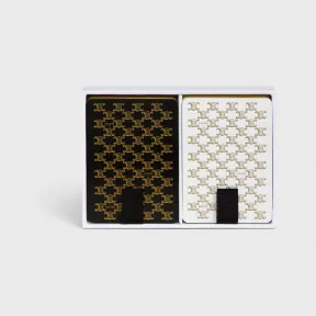 思琳/Celine 女士 双副扑克牌套装 - 黝黑色 / 纯白色 4M1256DZT.38AW