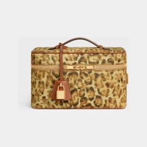 思琳/Celine 豹纹印花标志印花牛皮革旅行化妆箱 4M1292AMN.19LE