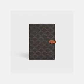 思琳/Celine 女士 中号标志印花牛皮革笔记本封套 4M2222AHD.04LU